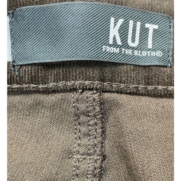 Kut From The Kloth Diana Brown Relaxed Fit Skinny Corduroy Pants Size 16W - Picture 5 of 6